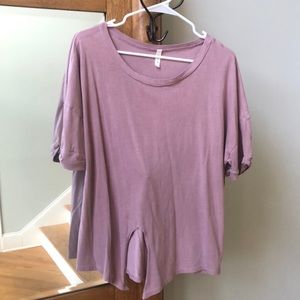 MTS Top Shirt Womens Size Small Short Sleeve T shirt 👚 ties in side knot